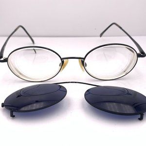 Vintage Visions VI39 Black Metal Clip-on Sunglasses Frames RX